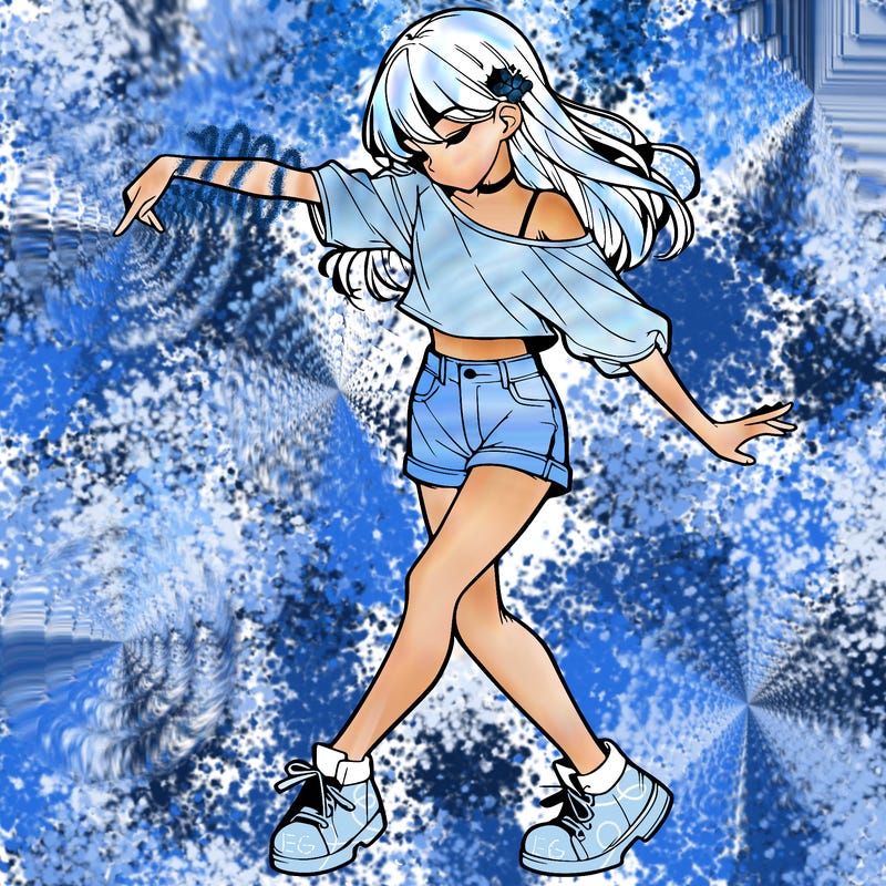 realistic girl danceing