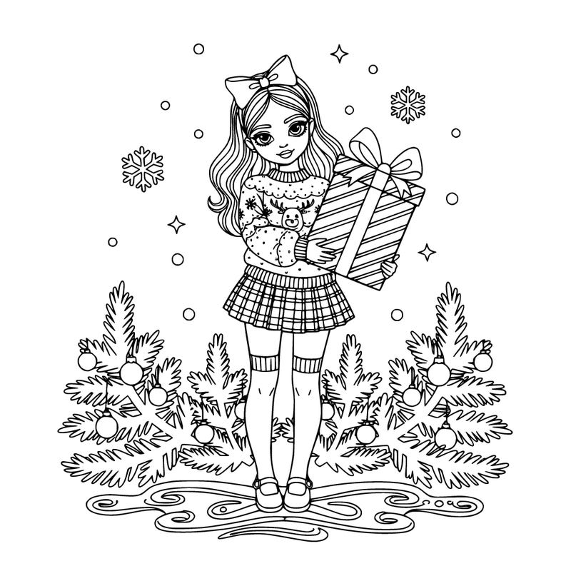 christmas cute preppy girl