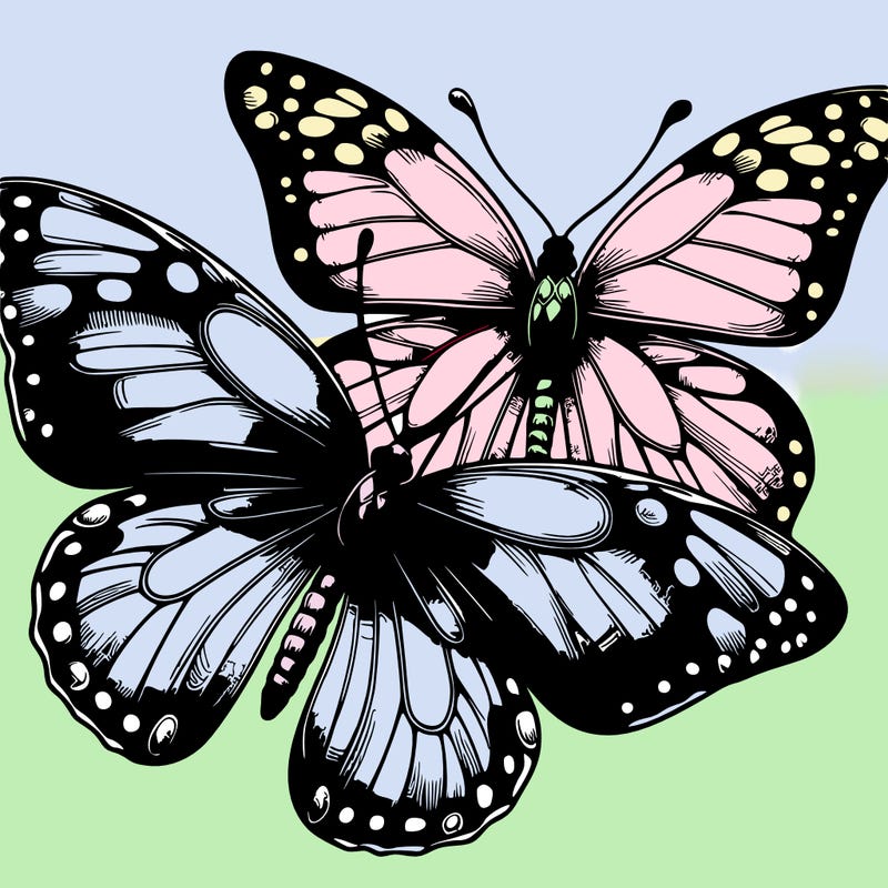 realistic butterflies