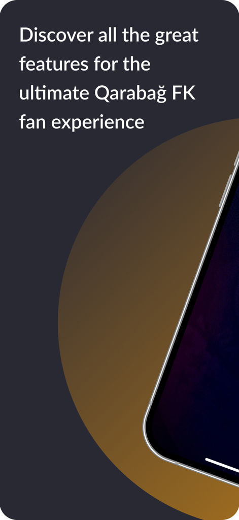 Qarabagh FK - Qarabagh FK app promo screen for the ultimate fan experience