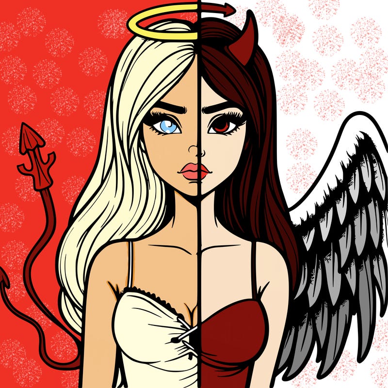 devil vs angel realistic girl