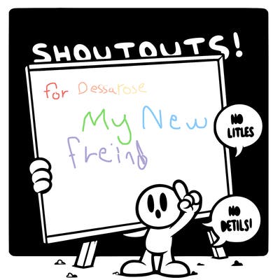 blank canvas that says above it shoutouts