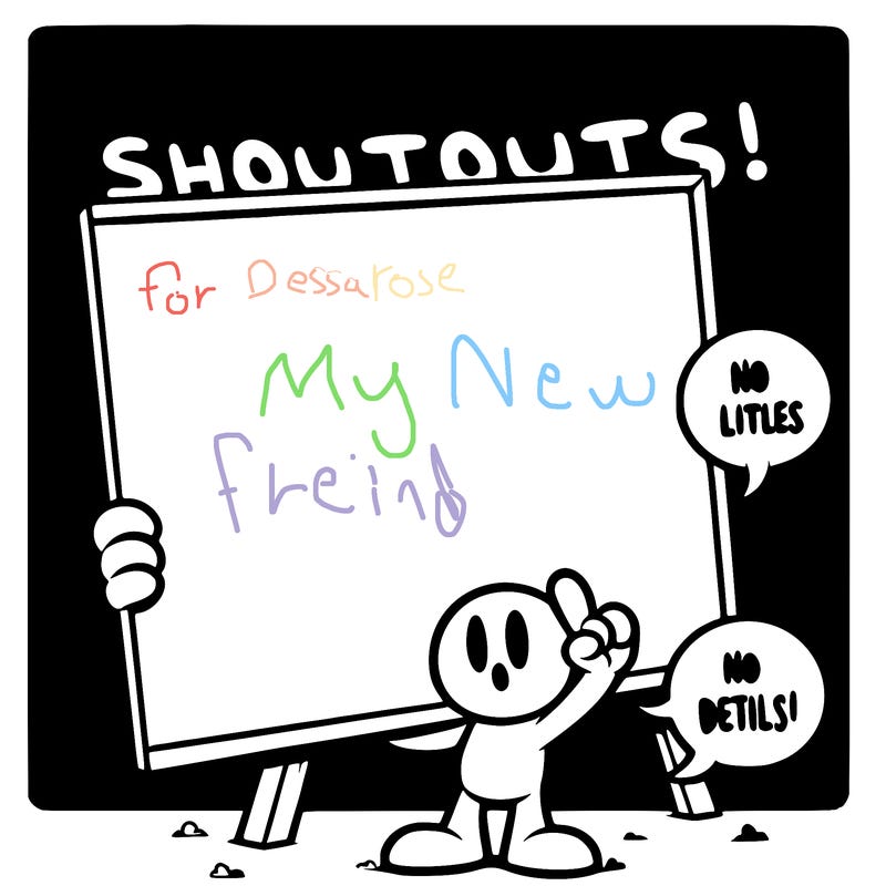 blank canvas that says above it shoutouts