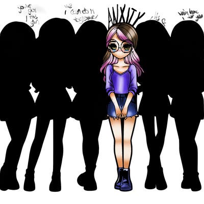 a group of girls realistic