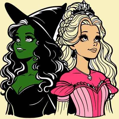 'elphaba and glinda (realistic)