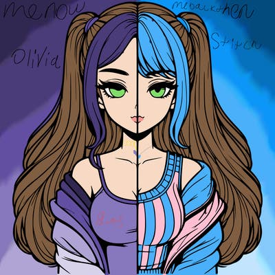 realistic girl split