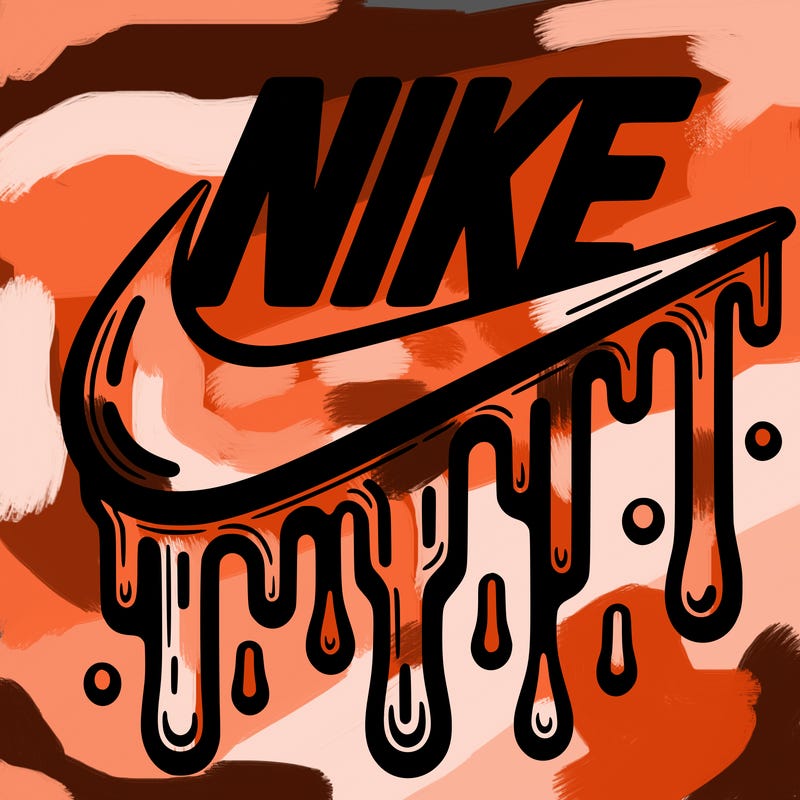 dripping nike logo