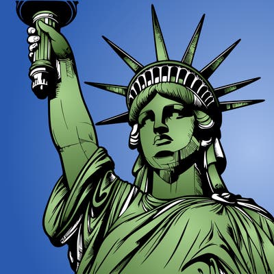 realistic statue of liberty