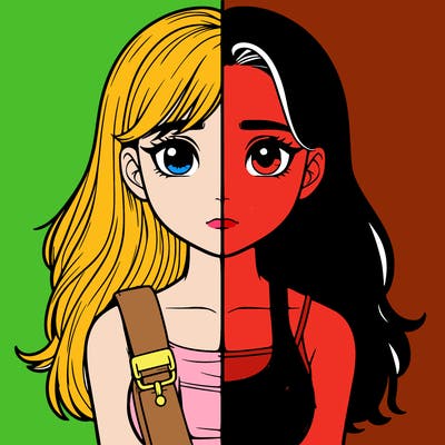 realistic girl split