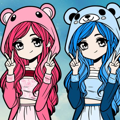 teen girl in animal costume