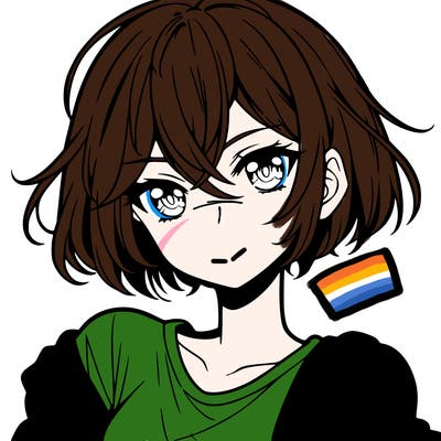 cool anime girlwith short hair