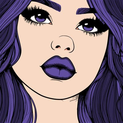 really realistic girl with lips