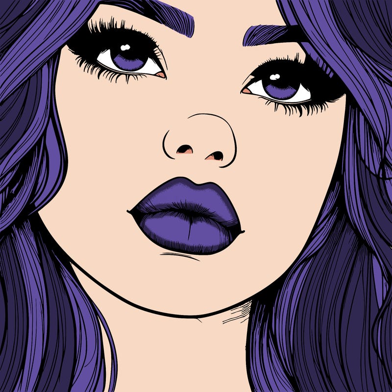 really realistic girl with lips