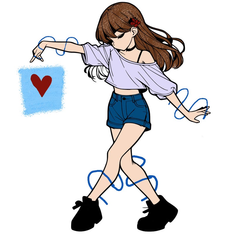 realistic girl danceing