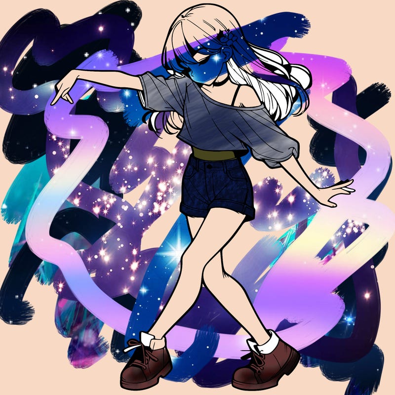 realistic girl danceing