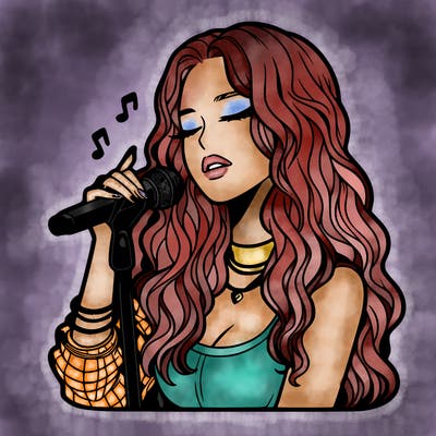 realistic female singer