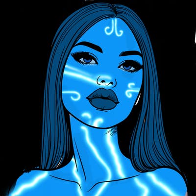 realistic woman with full lips