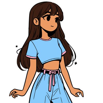 girl in a cute crop top