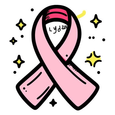 cute and simple breast cancer awareness ribbon