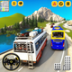 Heavy Bus Driving Hill Station
