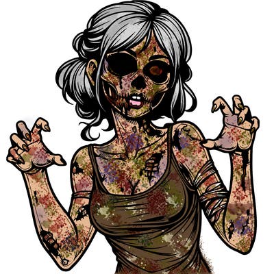 realistic zombie girl