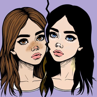 realistic girl split