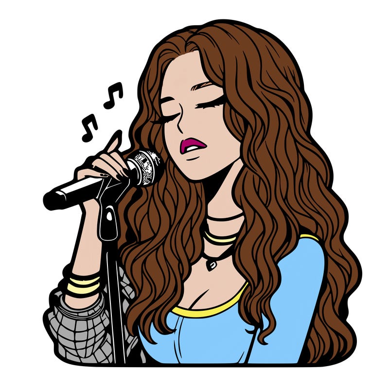 realistic female singer