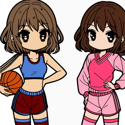 girl manga character sports