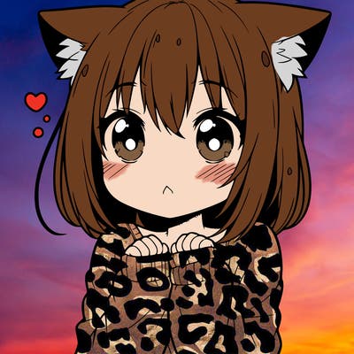shy anime catgirl