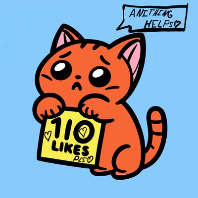 a cat begging for 10 likes