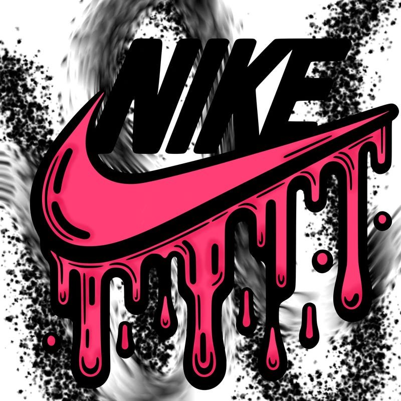 dripping nike logo