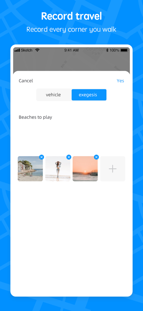 Travel Map:Journeys Route Plan - Interfaz para grabar recuerdos de viaje con fotos y descripciones