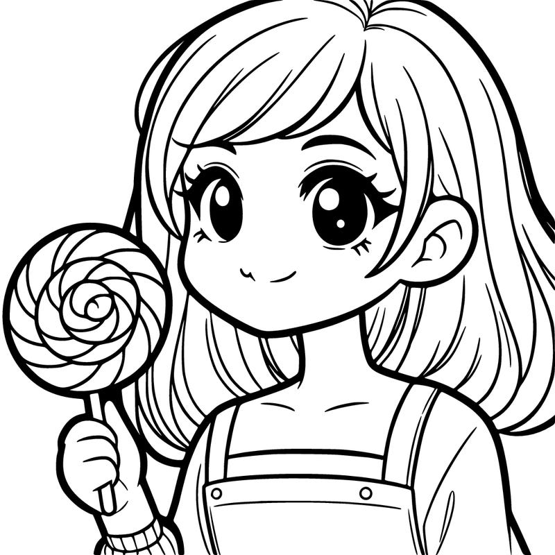 girl with a lollipop