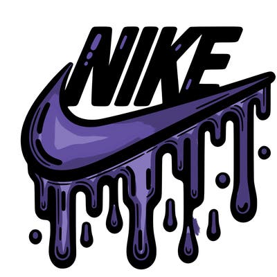 dripping nike logo