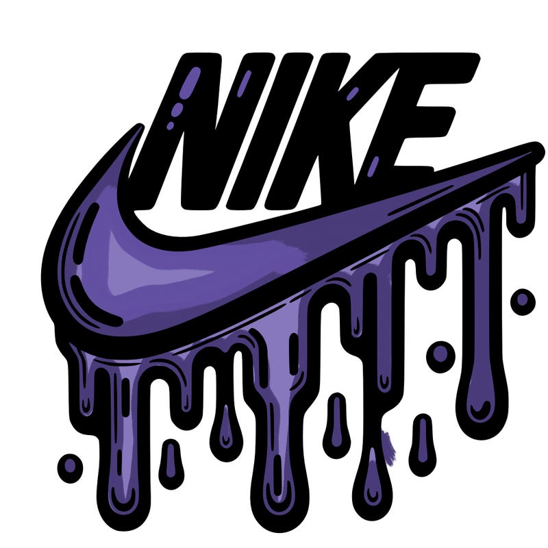 dripping nike logo