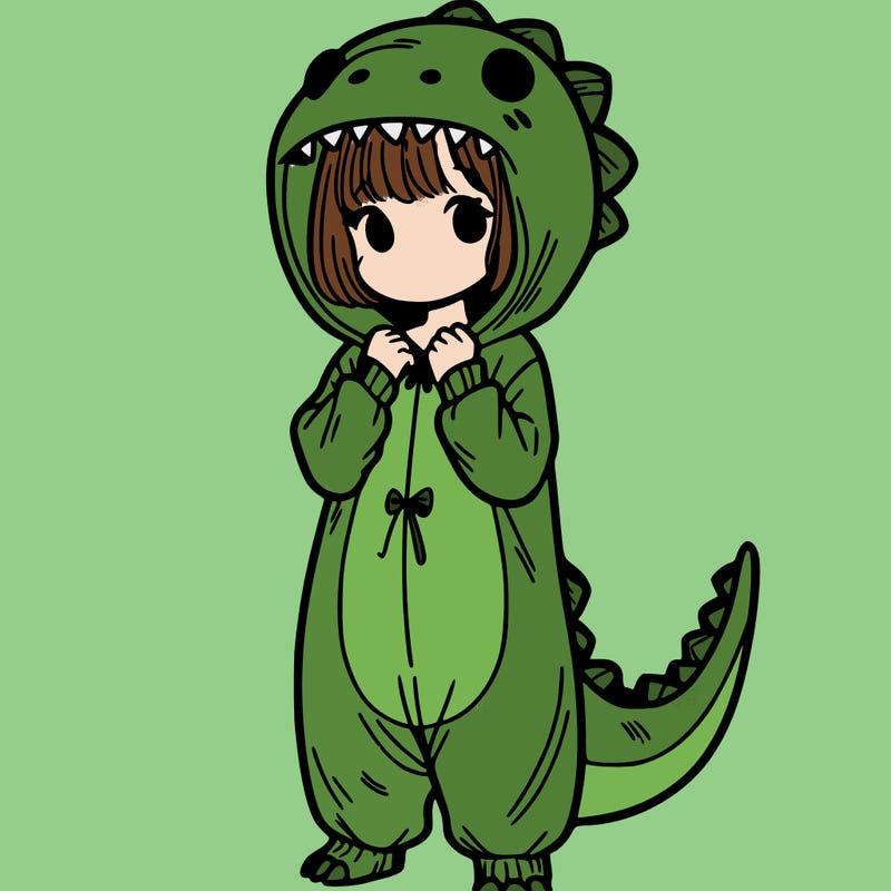 dino onesies on girl