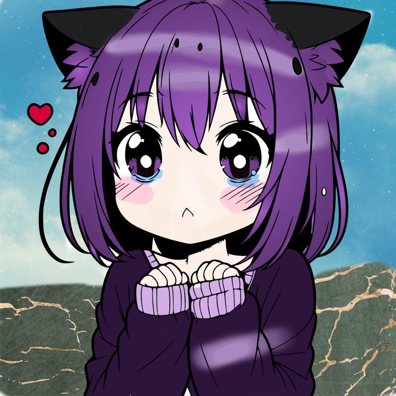 shy anime catgirl
