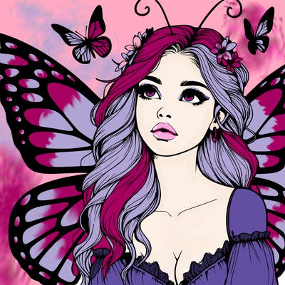 butterfly fairy realistic girl
