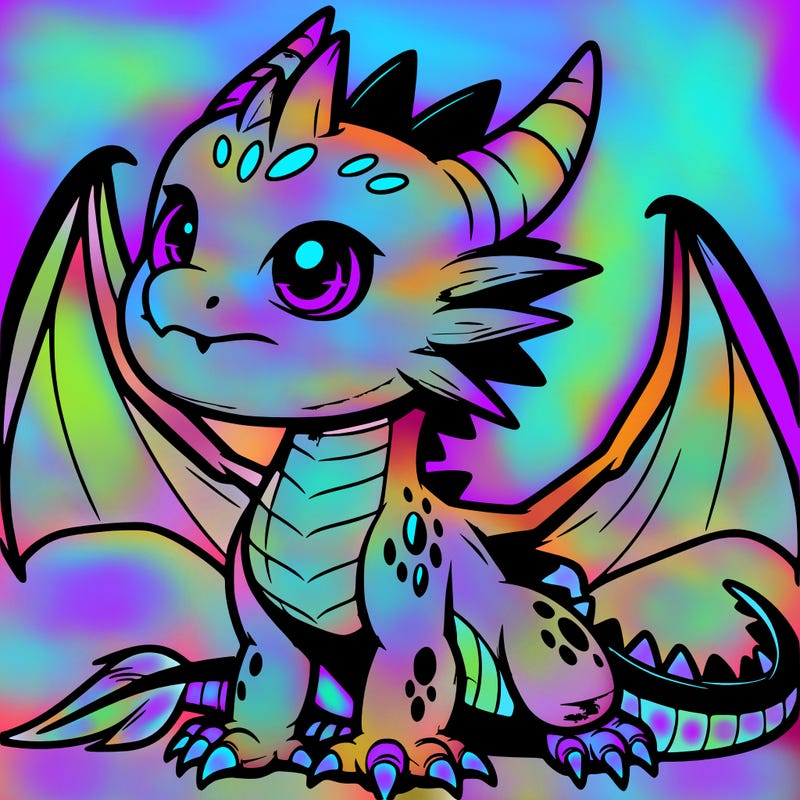 fierce baby night dragon