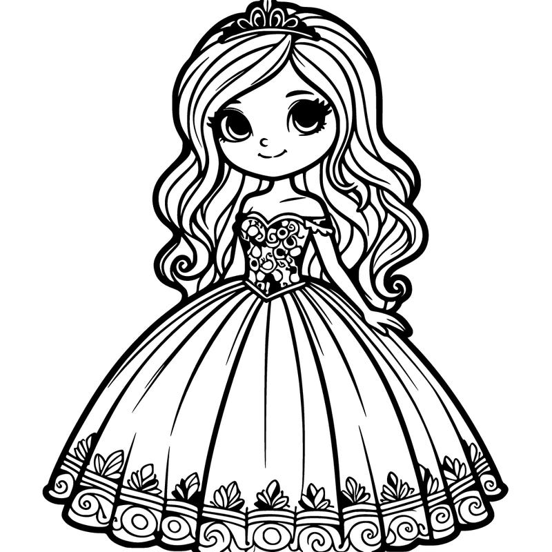 a girl with a beautiful gown on