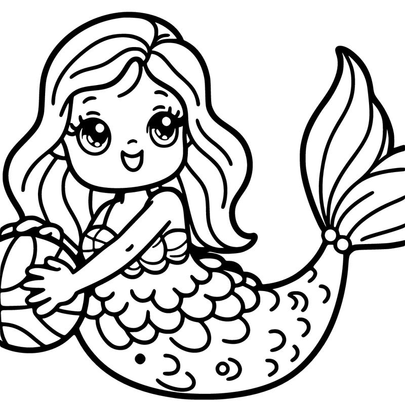 a mermaid playing basketball