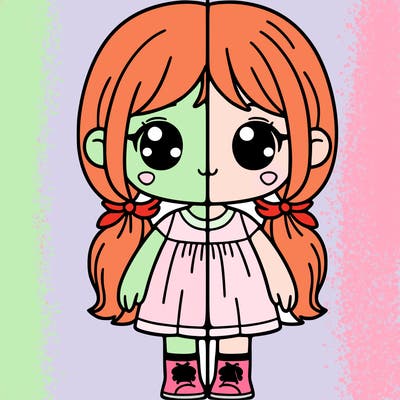 cute girl four split