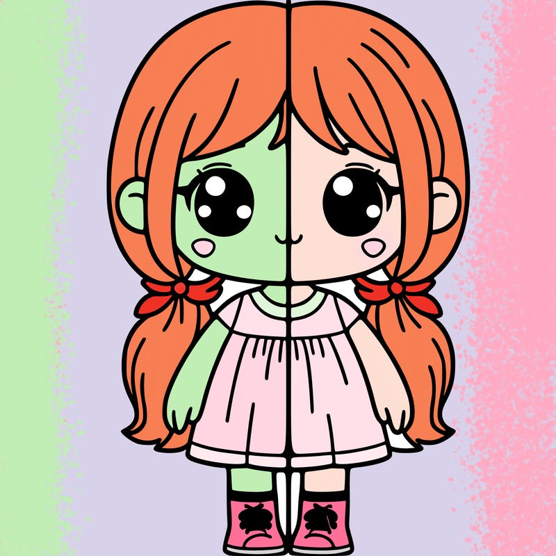 cute girl four split