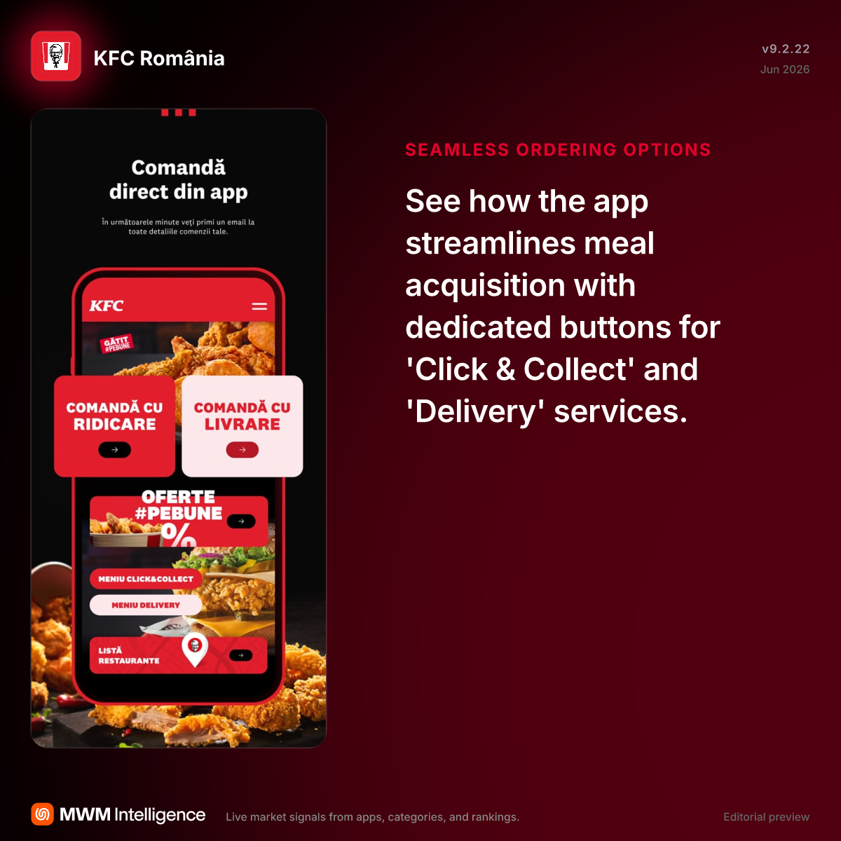 KFC România - Food & Drink App | MWM