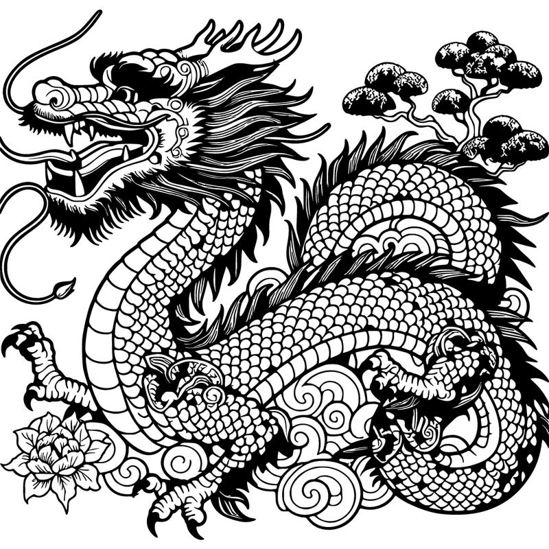 realistic asian dragon