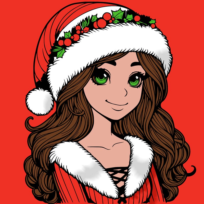 realistic christmas  girl