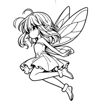 manga fairy flying