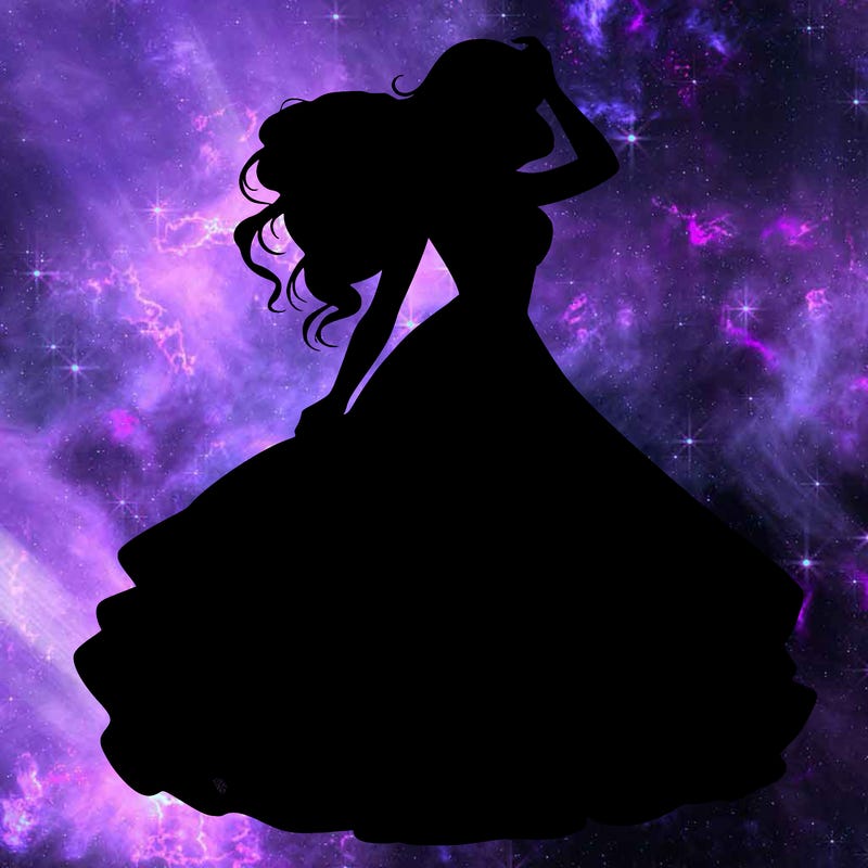 realistic woman with dress flowing in the wind