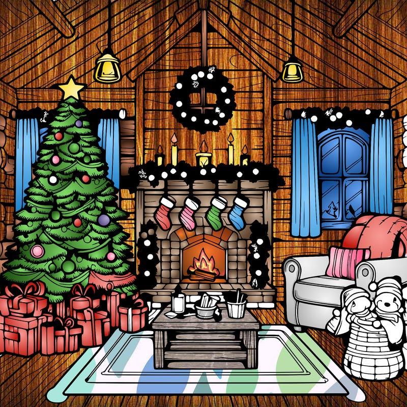 christmas house interior