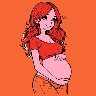 realistic pregnant girl